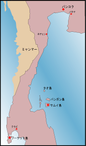 サムイ島地図